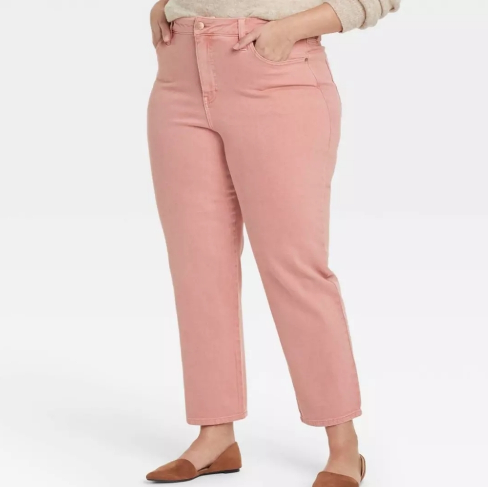 Ava & Viv Plus Sized High-Rise Slim Straight Jeans